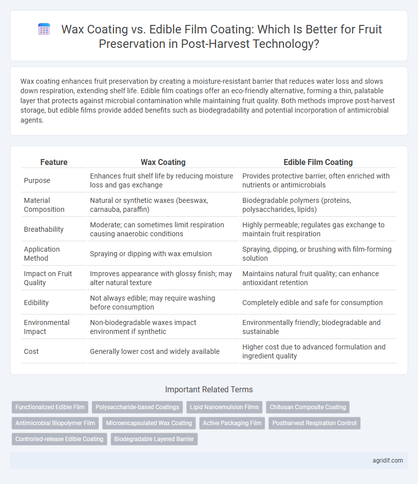 Wax Coating vs. Edible Film Coating: Which Is Better for Fruit Preservation in Post-Harvest Technology?