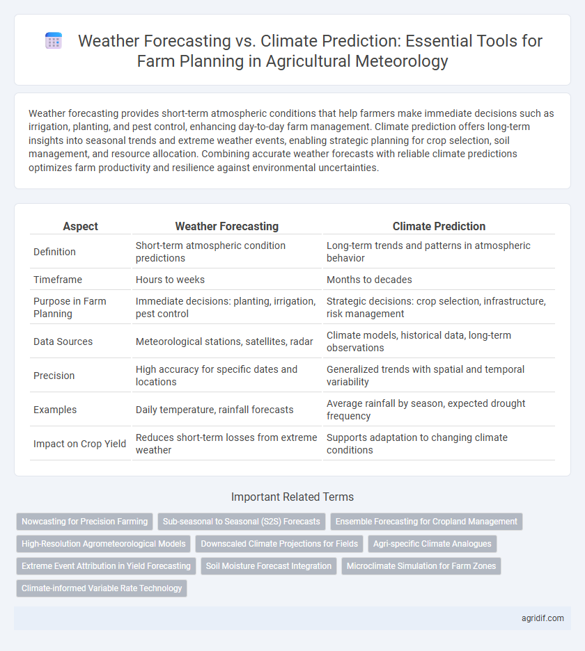 Weather Forecasting vs. Climate Prediction: Essential Tools for Farm Planning in Agricultural Meteorology