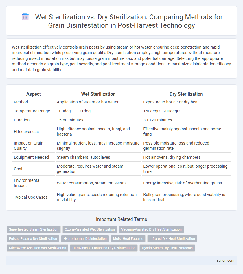 Wet Sterilization vs. Dry Sterilization: Comparing Methods for Grain Disinfestation in Post-Harvest Technology