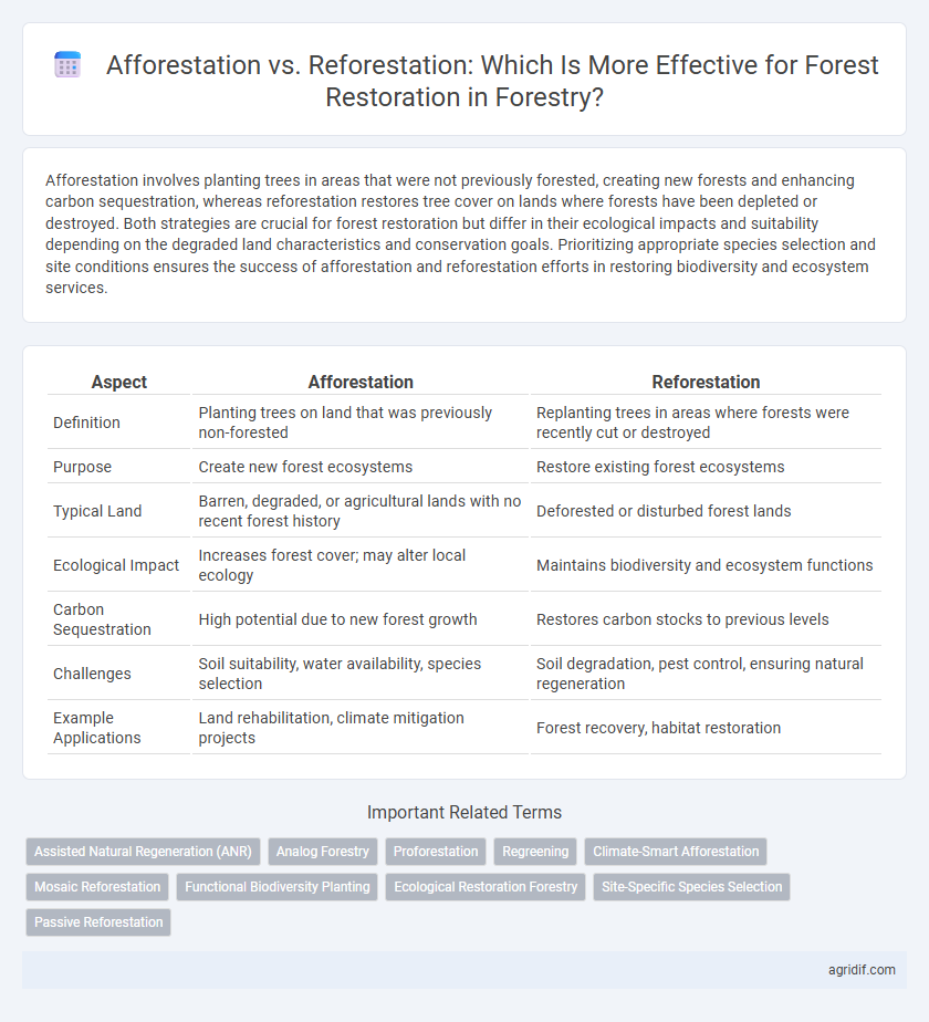 Afforestation vs. Reforestation: Which Is More Effective for Forest Restoration in Forestry?
