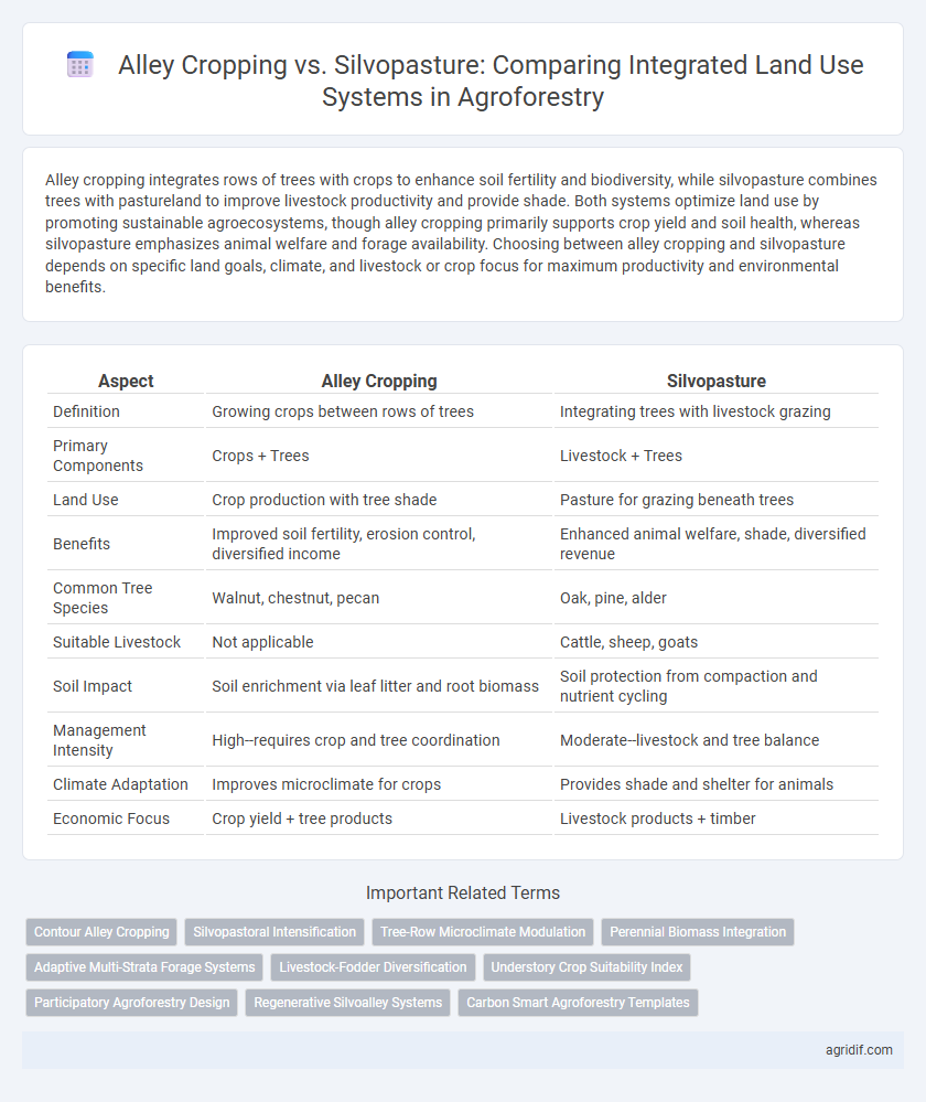 Alley Cropping vs. Silvopasture: Comparing Integrated Land Use Systems in Agroforestry