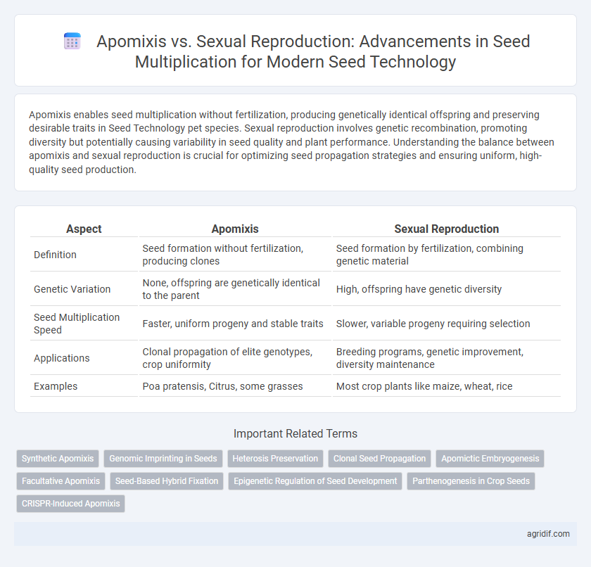 Apomixis vs. Sexual Reproduction: Advancements in Seed Multiplication for Modern Seed Technology