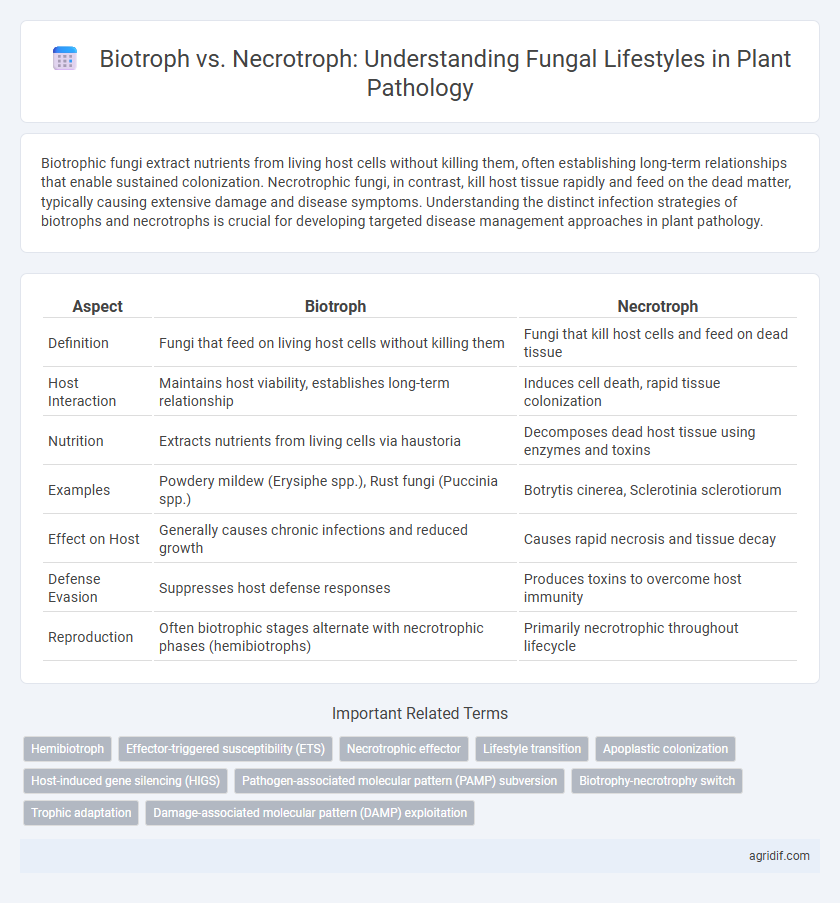 Biotroph vs. Necrotroph: Understanding Fungal Lifestyles in Plant Pathology