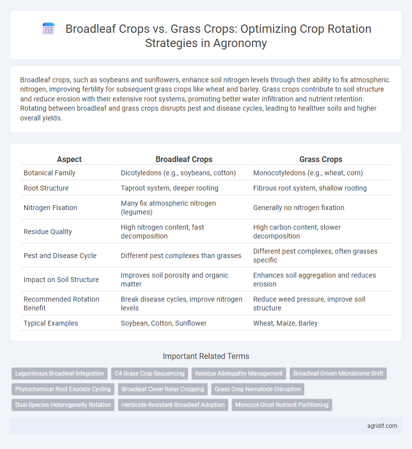 Broadleaf Crops vs. Grass Crops: Optimizing Crop Rotation Strategies in Agronomy