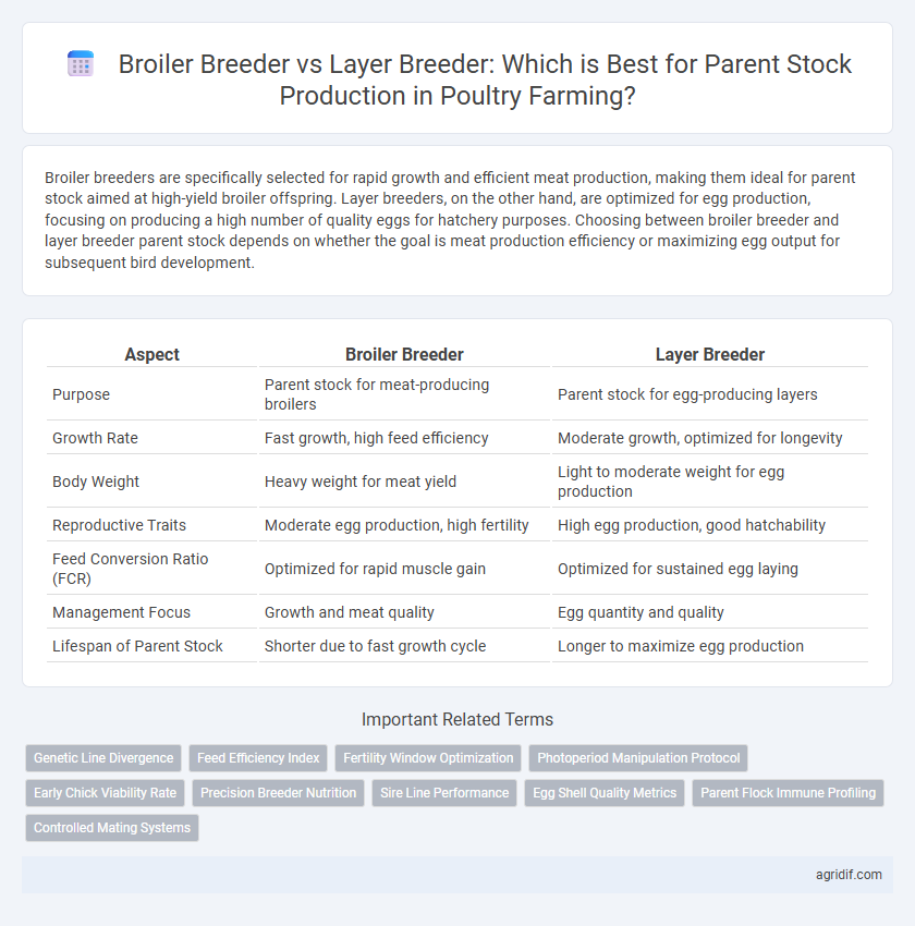 Broiler Breeder vs Layer Breeder: Which is Best for Parent Stock Production in Poultry Farming?