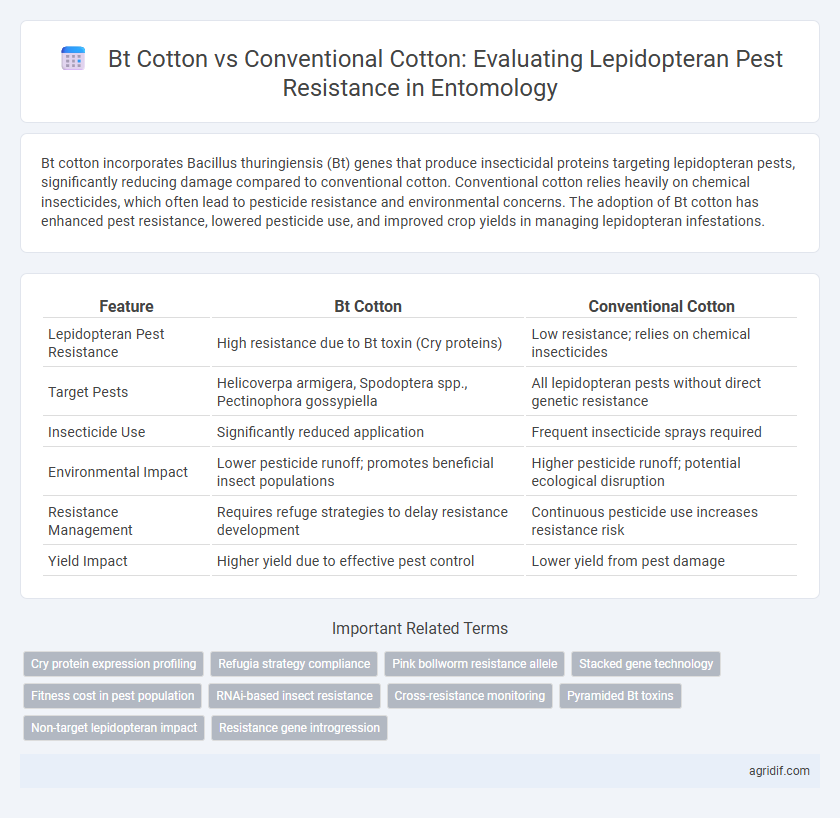 Bt Cotton vs Conventional Cotton: Evaluating Lepidopteran Pest Resistance in Entomology