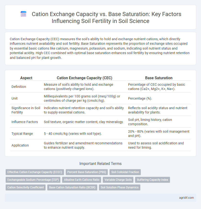 Cation Exchange Capacity vs. Base Saturation: Key Factors Influencing Soil Fertility in Soil Science