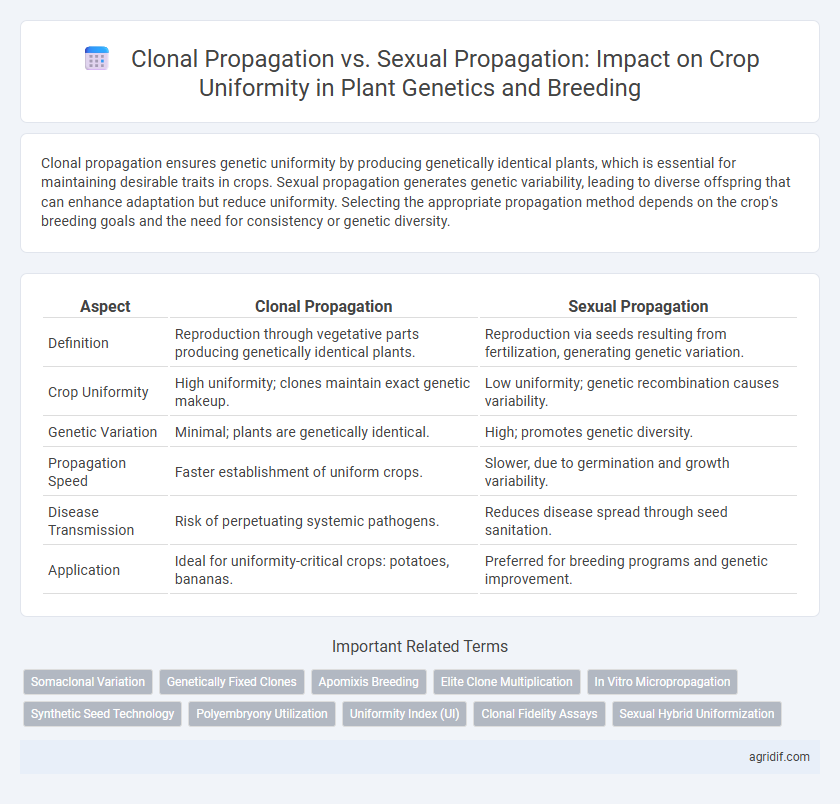 Clonal Propagation vs. Sexual Propagation: Impact on Crop Uniformity in Plant Genetics and Breeding