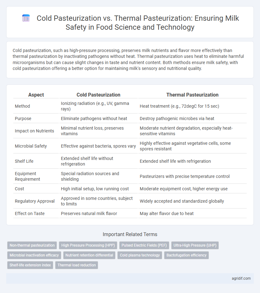 Cold Pasteurization vs. Thermal Pasteurization: Ensuring Milk Safety in Food Science and Technology