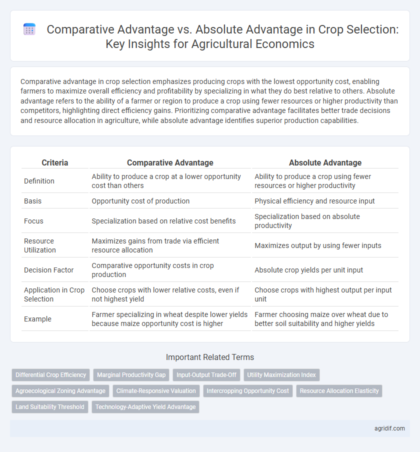 Comparative Advantage vs. Absolute Advantage in Crop Selection: Key Insights for Agricultural Economics