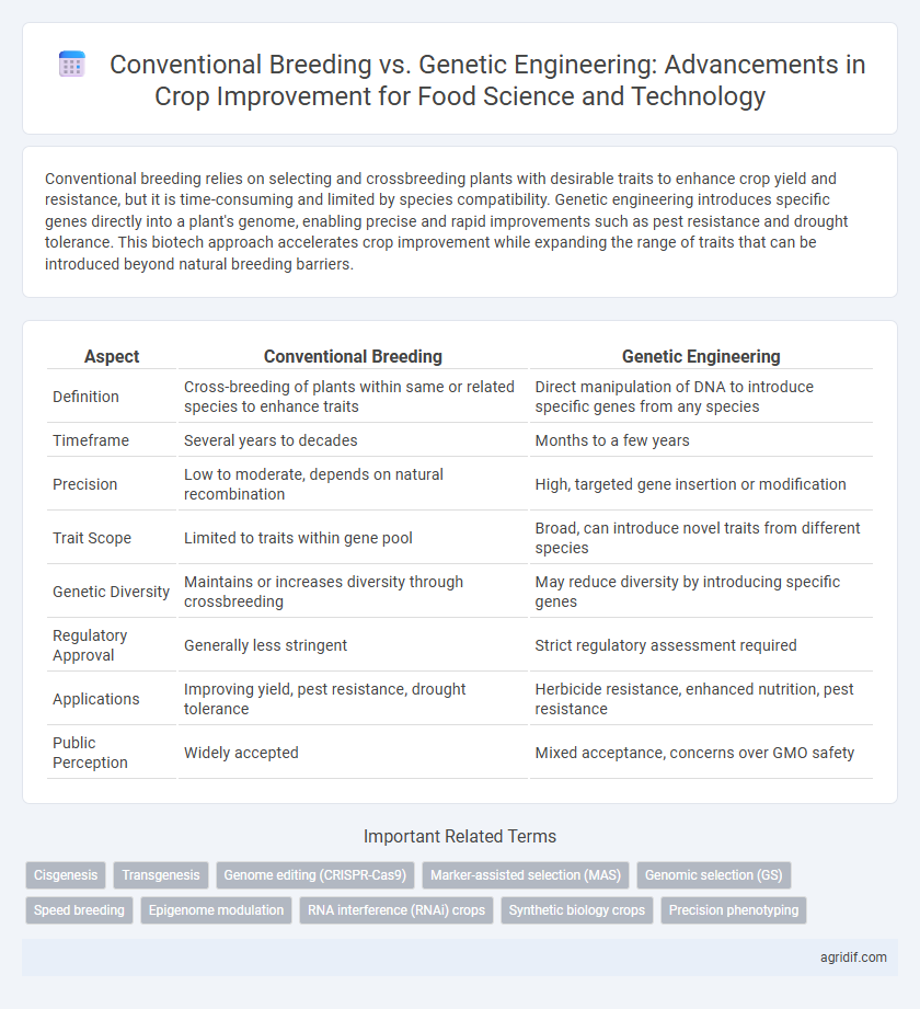 Conventional Breeding vs. Genetic Engineering: Advancements in Crop Improvement for Food Science and Technology