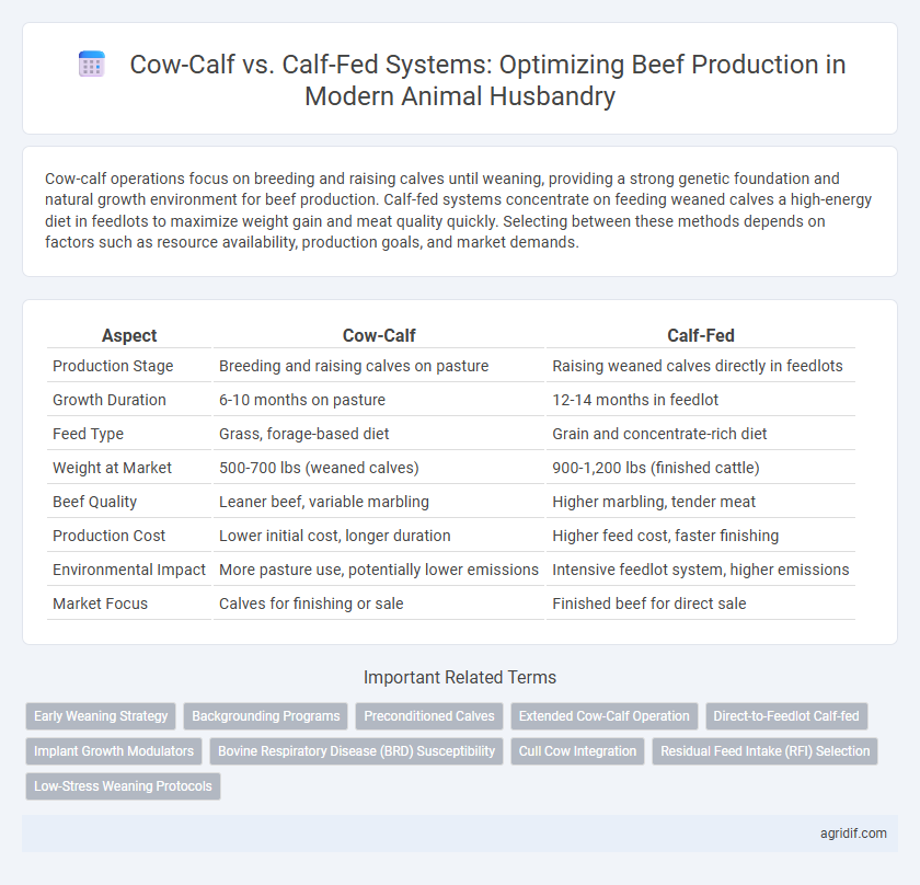 Cow-Calf vs. Calf-Fed Systems: Optimizing Beef Production in Modern Animal Husbandry