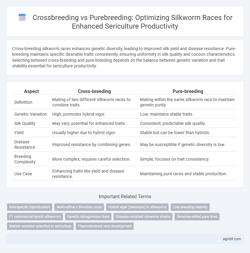 Crossbreeding vs Purebreeding: Optimizing Silkworm Races for Enhanced Sericulture Productivity
