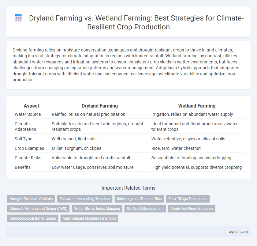 Dryland Farming vs. Wetland Farming: Best Strategies for Climate-Resilient Crop Production