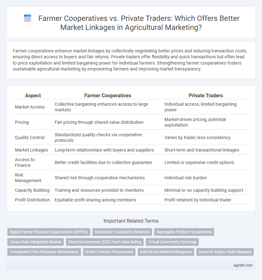 Farmer Cooperatives vs. Private Traders: Which Offers Better Market Linkages in Agricultural Marketing?