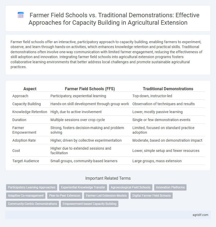 Farmer Field Schools vs. Traditional Demonstrations: Effective Approaches for Capacity Building in Agricultural Extension