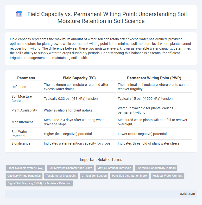 Field Capacity vs. Permanent Wilting Point: Understanding Soil Moisture Retention in Soil Science