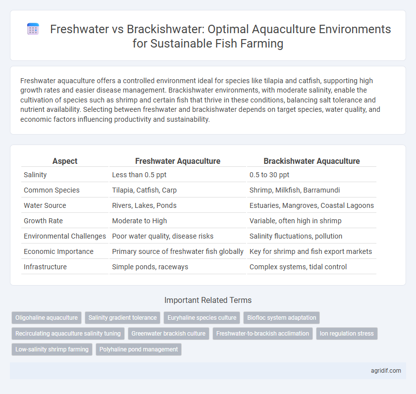 Freshwater vs Brackishwater: Optimal Aquaculture Environments for Sustainable Fish Farming