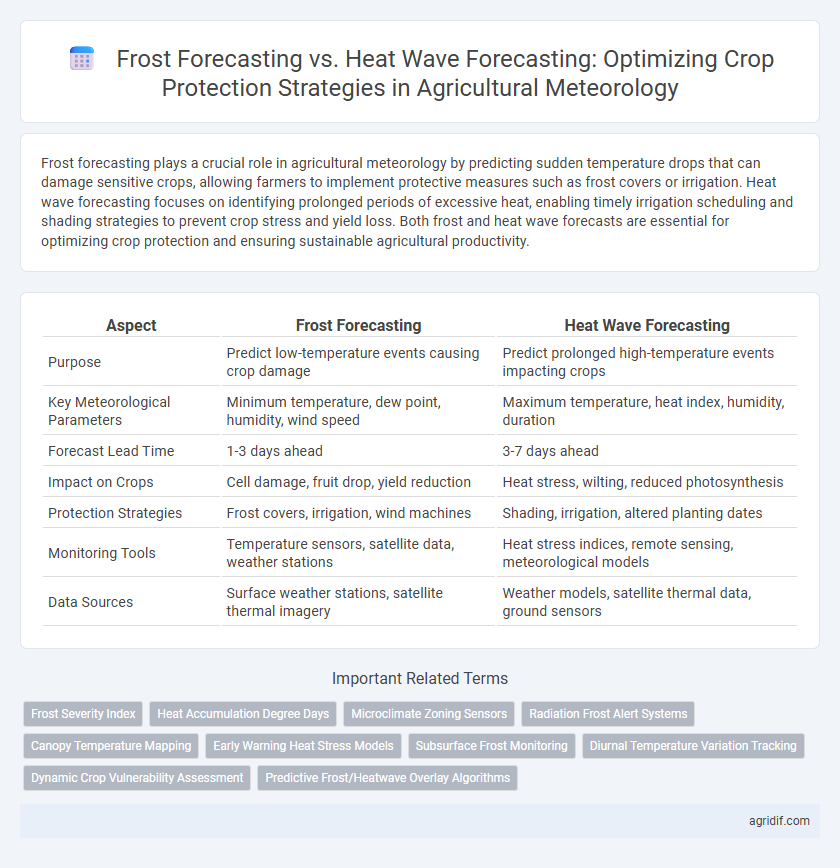 Frost Forecasting vs. Heat Wave Forecasting: Optimizing Crop Protection Strategies in Agricultural Meteorology