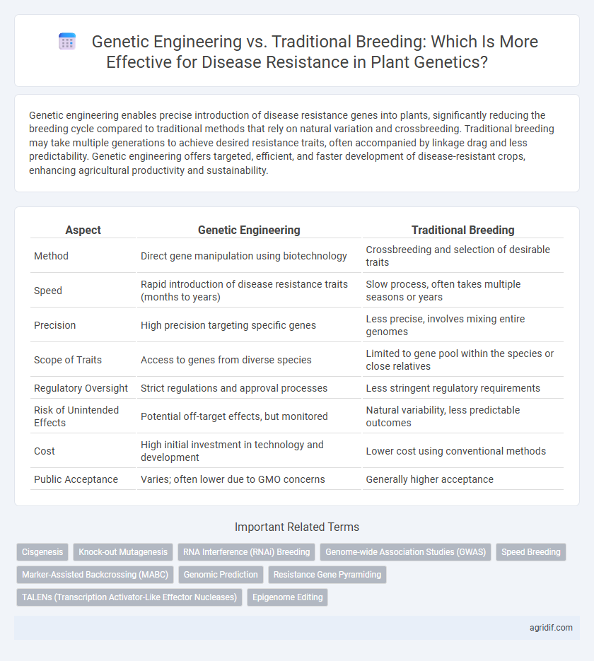 Genetic Engineering vs. Traditional Breeding: Which Is More Effective for Disease Resistance in Plant Genetics?