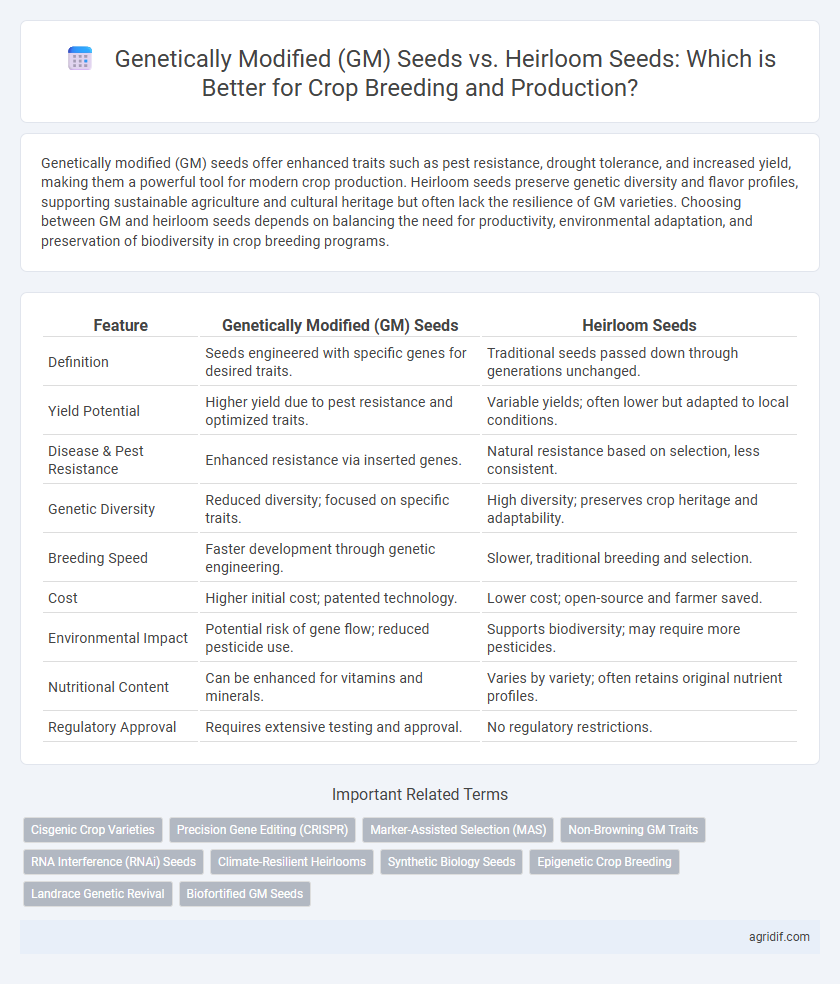 Genetically Modified (GM) Seeds vs. Heirloom Seeds: Which is Better for Crop Breeding and Production?