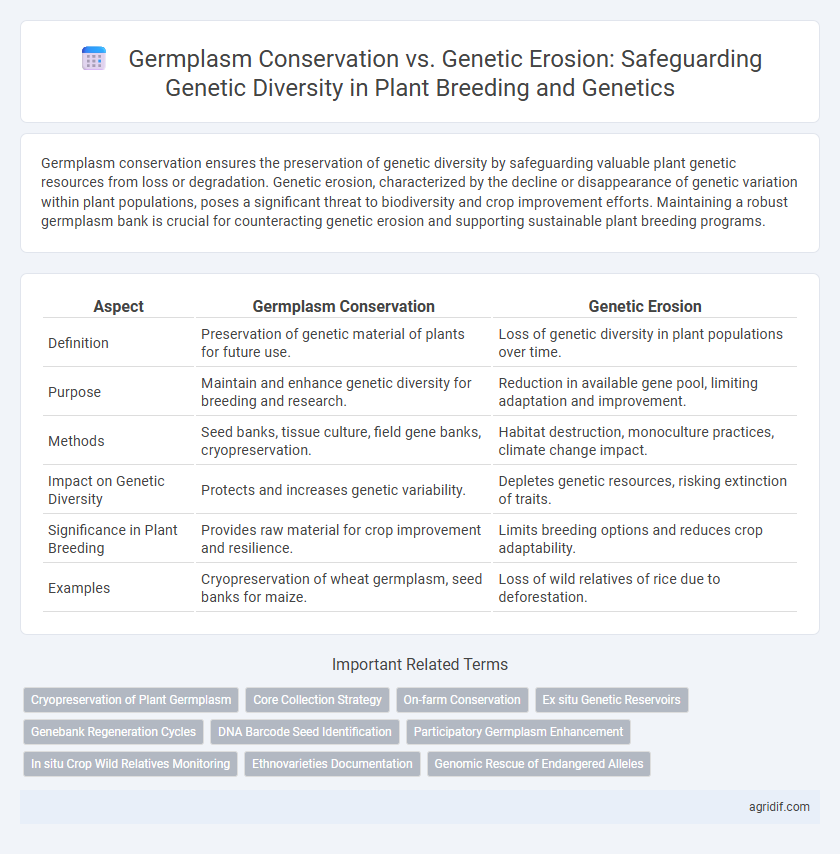 Germplasm Conservation vs. Genetic Erosion: Safeguarding Genetic Diversity in Plant Breeding and Genetics