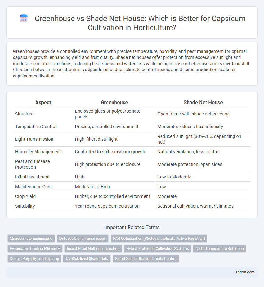 Greenhouse vs Shade Net House: Which is Better for Capsicum Cultivation in Horticulture?