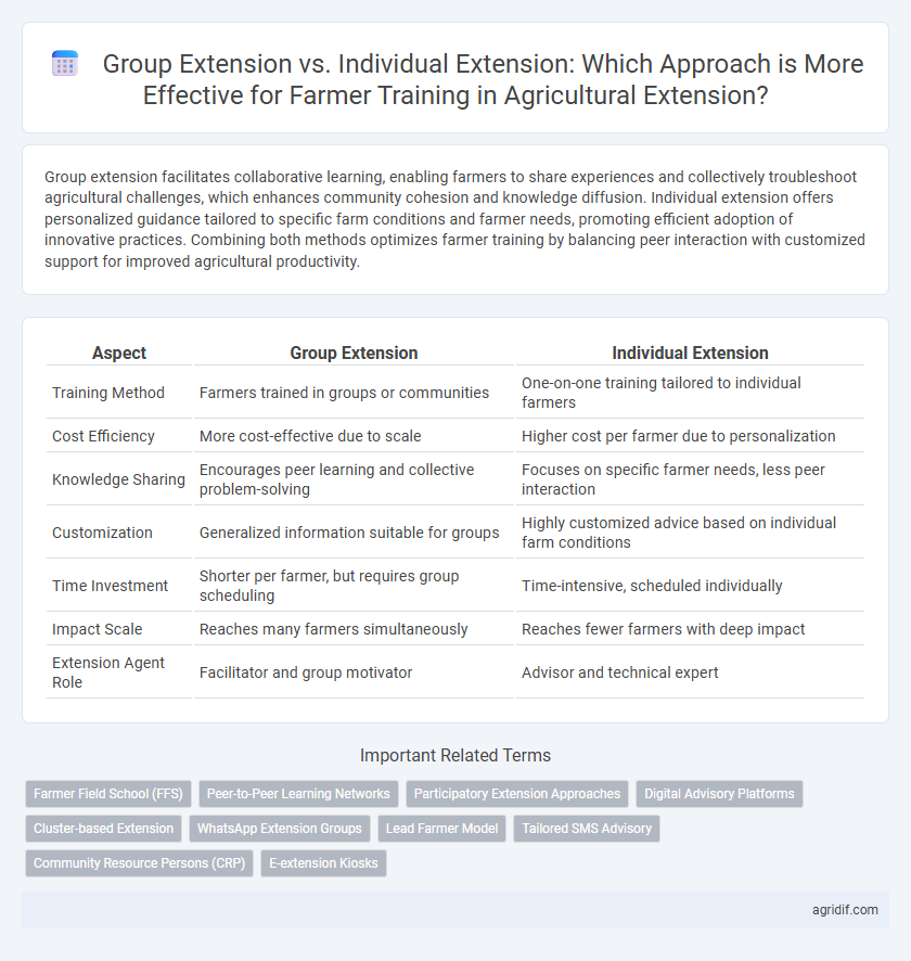 Group Extension vs. Individual Extension: Which Approach is More Effective for Farmer Training in Agricultural Extension?