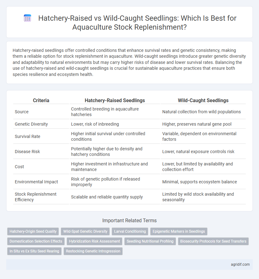 Hatchery-Raised vs Wild-Caught Seedlings: Which Is Best for Aquaculture Stock Replenishment?