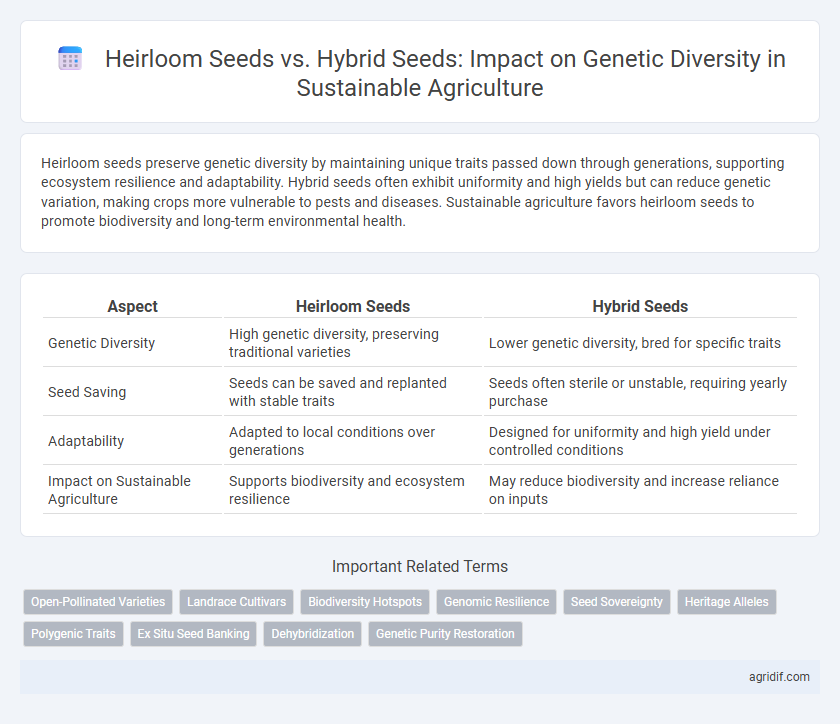Heirloom Seeds vs. Hybrid Seeds: Impact on Genetic Diversity in Sustainable Agriculture