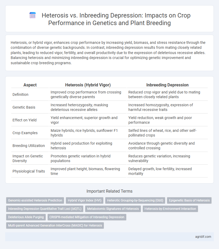 Heterosis vs. Inbreeding Depression: Impacts on Crop Performance in Genetics and Plant Breeding