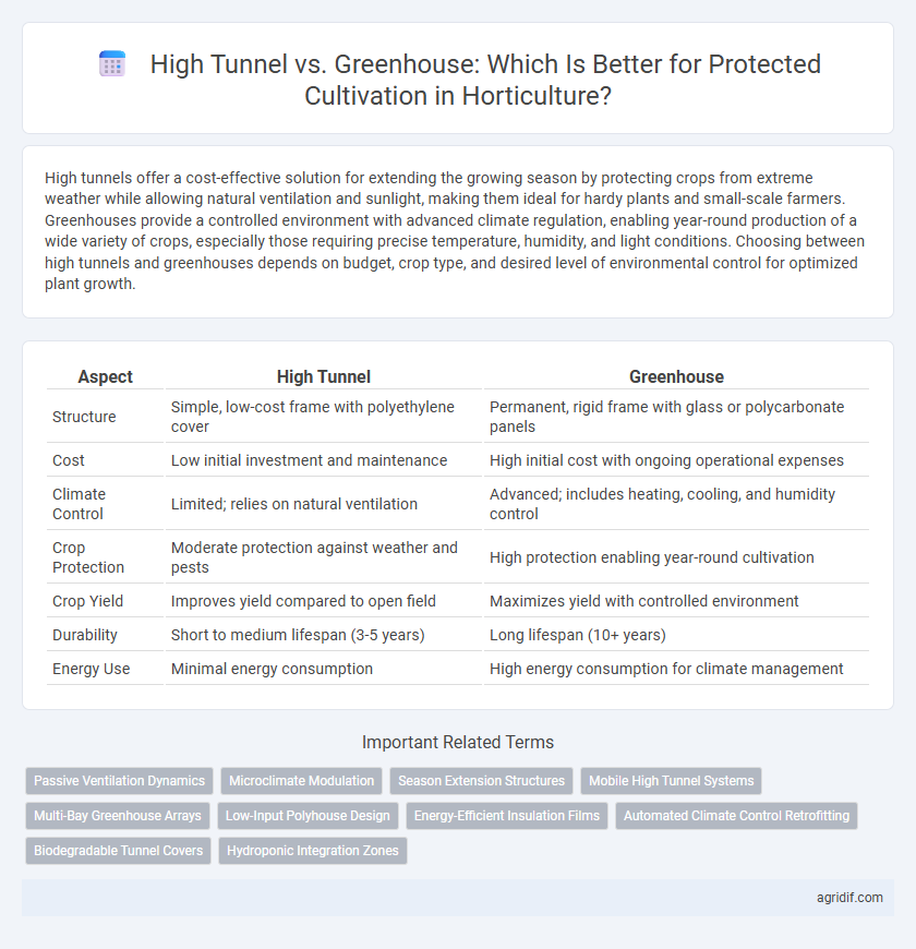 High Tunnel vs. Greenhouse: Which Is Better for Protected Cultivation in Horticulture?
