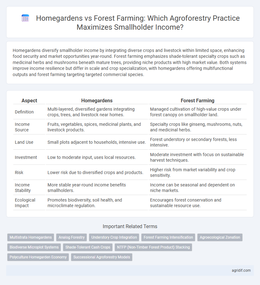 Homegardens vs Forest Farming: Which Agroforestry Practice Maximizes Smallholder Income?
