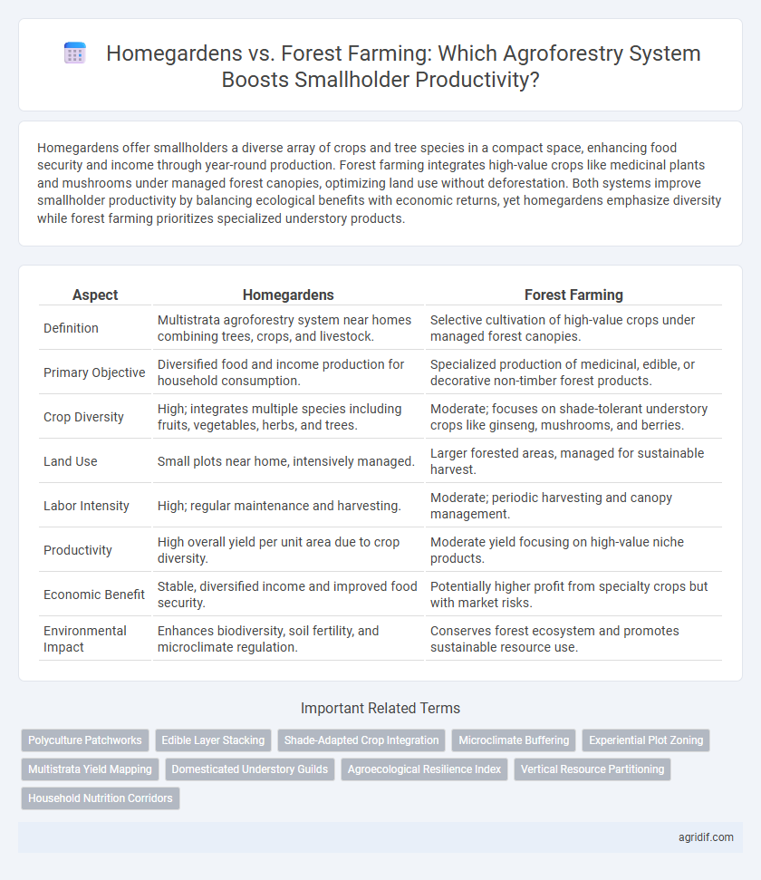 Homegardens vs. Forest Farming: Which Agroforestry System Boosts Smallholder Productivity?