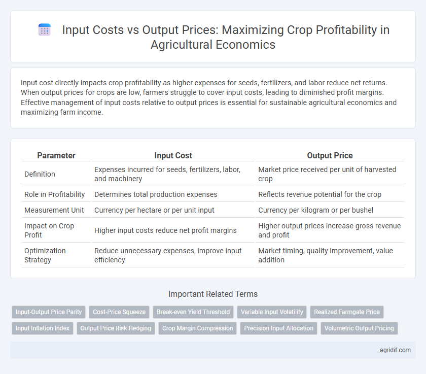Input Costs vs Output Prices: Maximizing Crop Profitability in Agricultural Economics