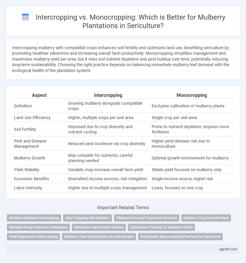 Intercropping vs. Monocropping: Which is Better for Mulberry Plantations in Sericulture?