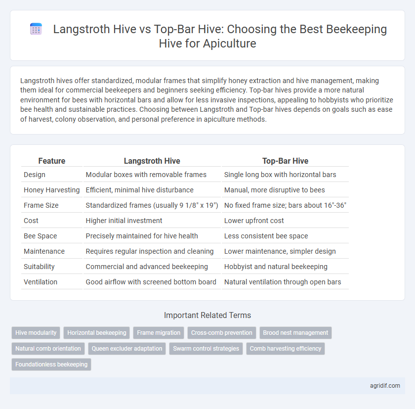 Langstroth Hive vs Top-Bar Hive: Choosing the Best Beekeeping Hive for Apiculture