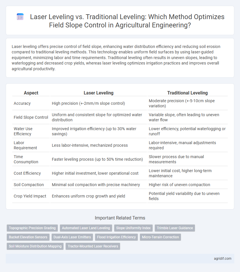 Laser Leveling vs. Traditional Leveling: Which Method Optimizes Field Slope Control in Agricultural Engineering?