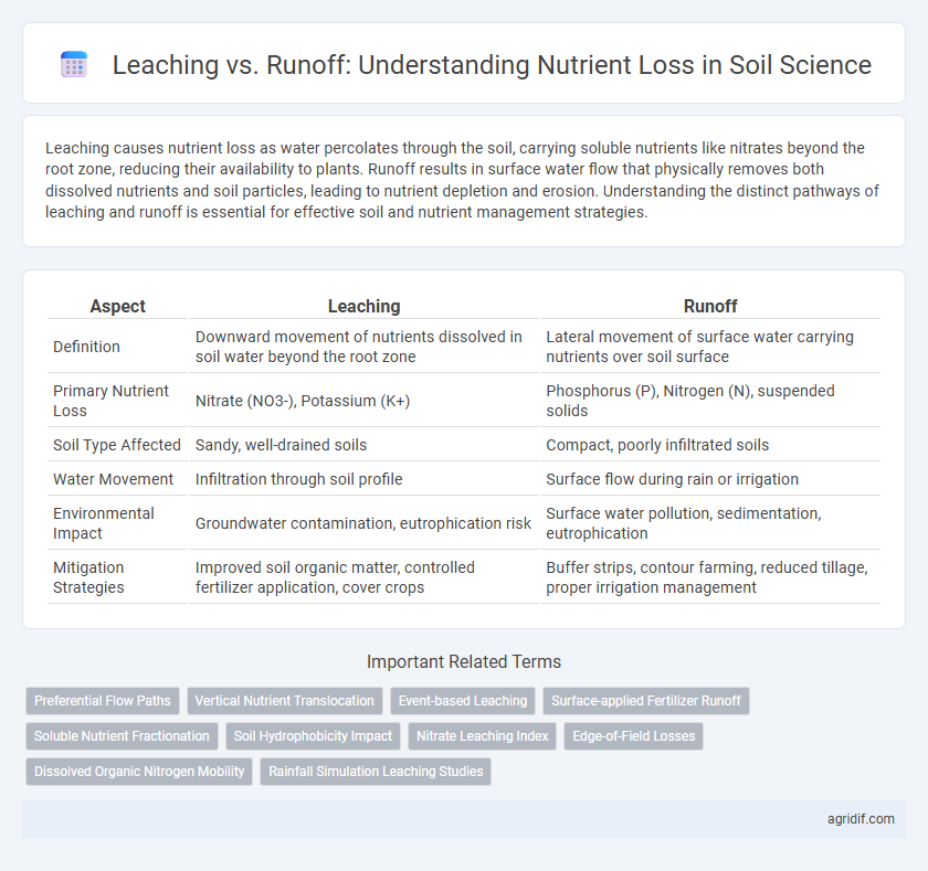 Leaching vs. Runoff: Understanding Nutrient Loss in Soil Science