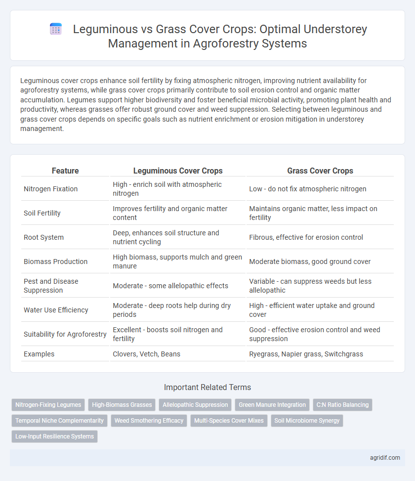 Leguminous vs Grass Cover Crops: Optimal Understorey Management in Agroforestry Systems