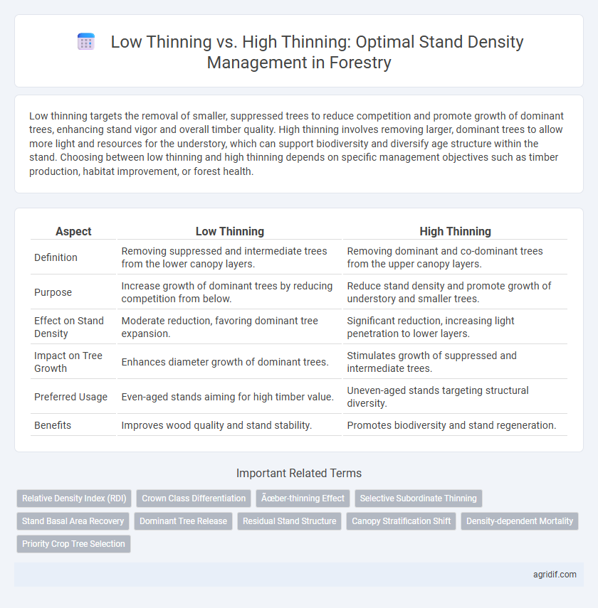 Low Thinning vs. High Thinning: Optimal Stand Density Management in Forestry