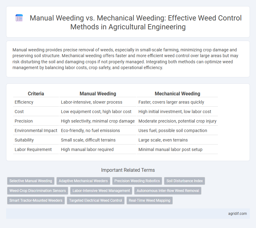 Manual Weeding vs. Mechanical Weeding: Effective Weed Control Methods in Agricultural Engineering