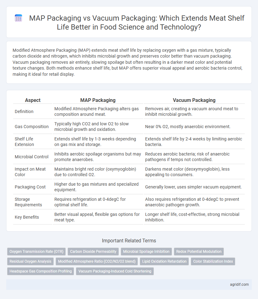 MAP Packaging vs Vacuum Packaging: Which Extends Meat Shelf Life Better in Food Science and Technology?