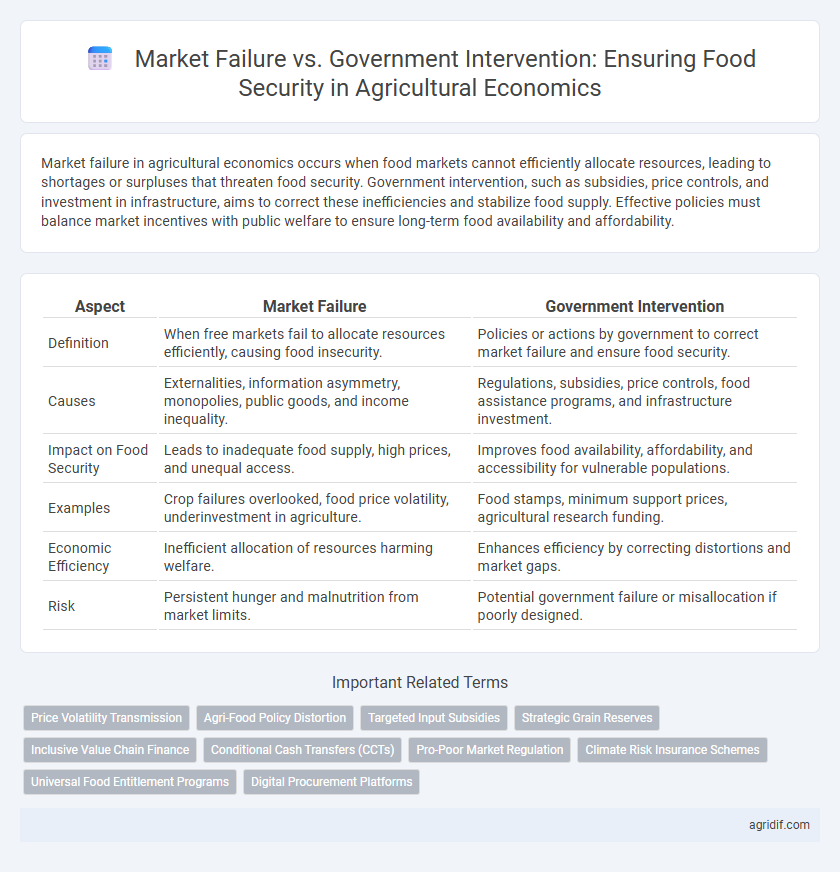 Market Failure vs. Government Intervention: Ensuring Food Security in Agricultural Economics