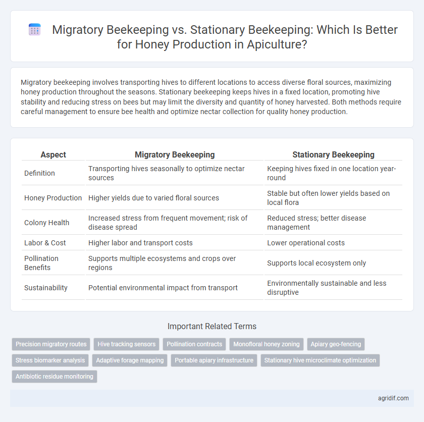 Migratory Beekeeping vs. Stationary Beekeeping: Which Is Better for Honey Production in Apiculture?