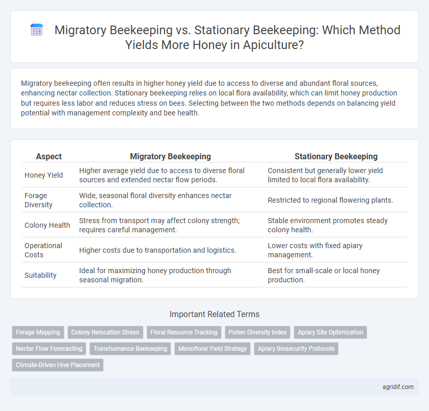 Migratory Beekeeping vs. Stationary Beekeeping: Which Method Yields More Honey in Apiculture?