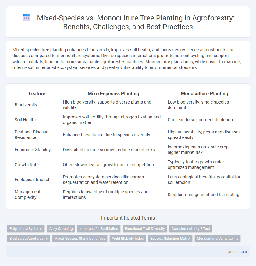 Mixed-Species vs. Monoculture Tree Planting in Agroforestry: Benefits, Challenges, and Best Practices