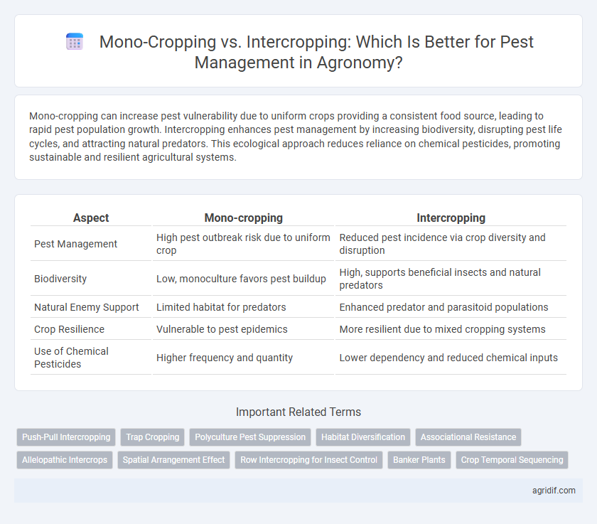 Mono-Cropping vs. Intercropping: Which Is Better for Pest Management in Agronomy?