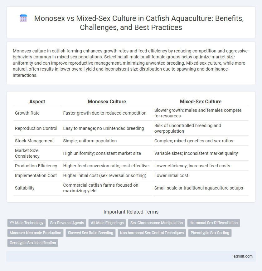 Monosex vs Mixed-Sex Culture in Catfish Aquaculture: Benefits, Challenges, and Best Practices