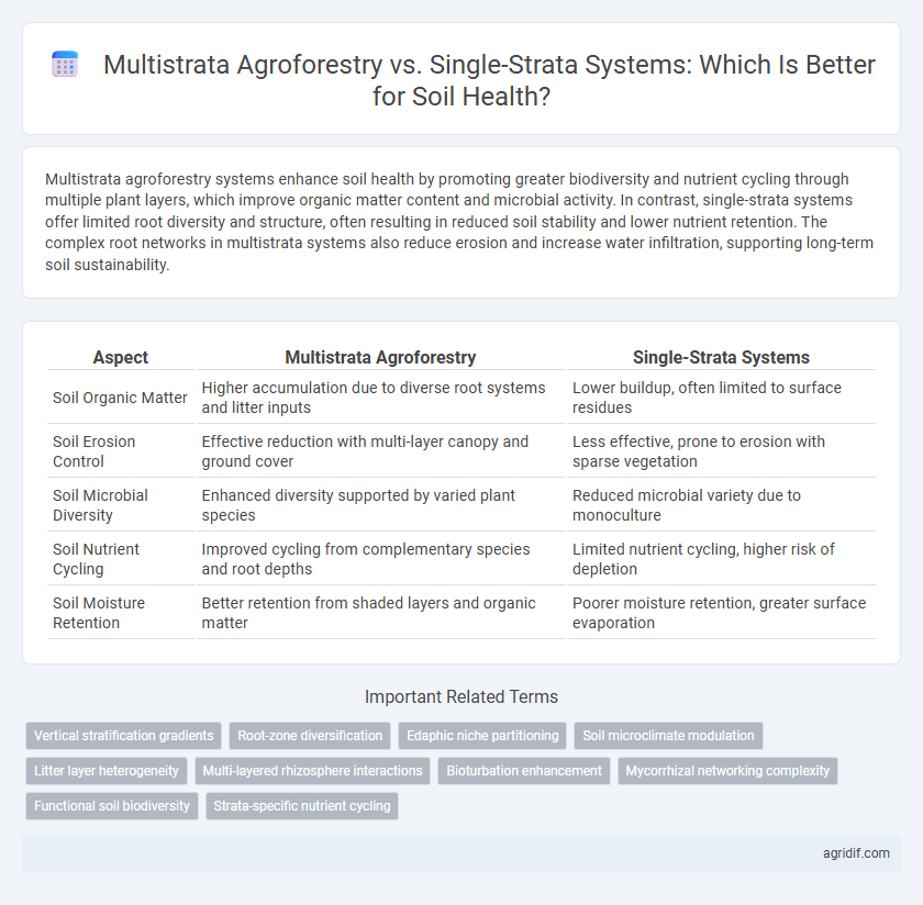 Multistrata Agroforestry vs. Single-Strata Systems: Which Is Better for Soil Health?